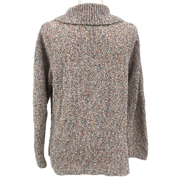 Dressbarn 1X Fuzzy Multicolor Fiber Collared Button-Up Cardigan - Picture 4 of 11